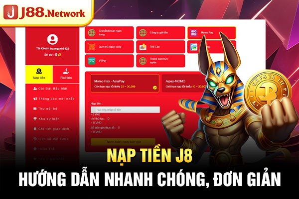 Nạp tiền J88 - Hướng dẫn nhanh chóng, đơn giản